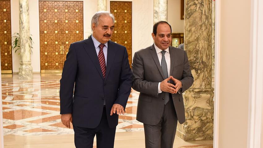 السيد الرئيس يستقبل المشير "خليفة حفتر" القائد العام للقوات المسلحة الليبية‎