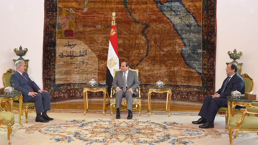السيد الرئيس يستقبل المشير "خليفة حفتر" القائد العام للقوات المسلحة الليبية‎