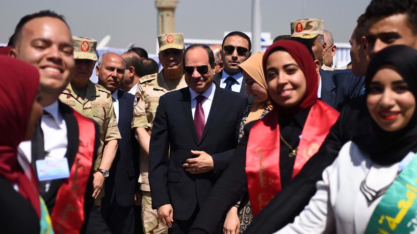 الرئيس عبد الفتاح السيسي يتفقد المشروعات التي تم افتتاحها بالفيديو كونفرنس