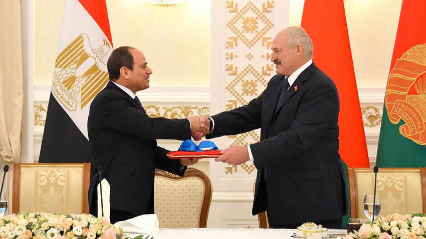 الرئيس عبد الفتاح السيسي يعقد مباحثات على مستوى القمة مع الرئيس البيلاروسي 18/6/2019