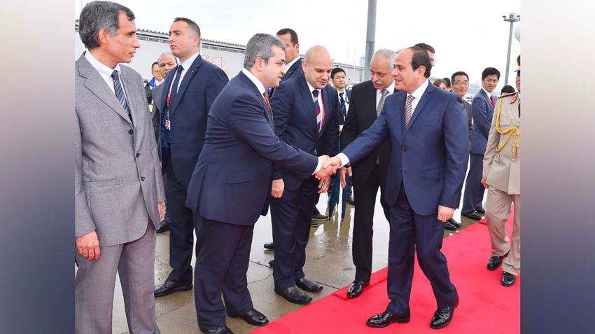 Le président Abdel Fattah Al-Sissi arrive à Osaka au Japon pour assister au sommet du G20