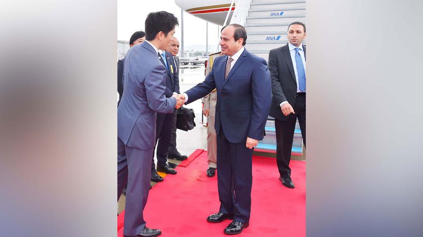 الرئيس عبد الفتاح السيسي يصل إلى مدينة اوساكا اليابانية للمشاركة في قمة مجموعة العشرين