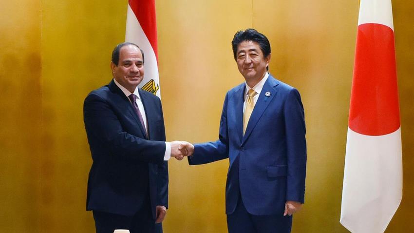 الرئيس عبد الفتاح السيسي يعقد بمدينة أوساكا مباحثات قمة موسعة مع رئيس وزراء اليابان