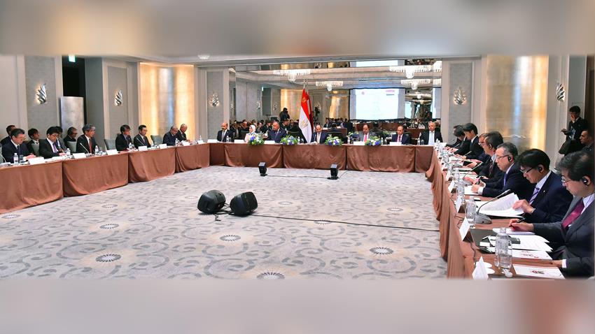 الرئيس عبد الفتاح السيسي يلتقي مع ممثلي مجتمع الأعمال ورؤساء كبرى الشركات في اليابان 29/06/2019