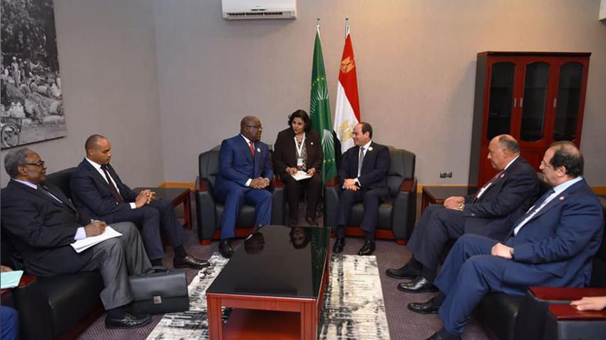 الرئيس عبد الفتاح السيسي يلتقي برئيس جمهورية الكونغو الديمقراطية