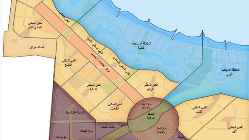 مخطط عام للمدينة - مناطق واحياء