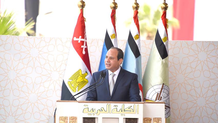 الرئيس عبد الفتاح السيسي يشهد حفل تخرج الكليات العسكرية بالكلية الحربية