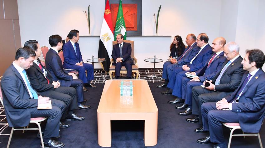 الرئيس عبد الفتاح السيسي يستقبل رئيس حزب "كوميتو" الشريك الثاني في الائتلاف الحاكم باليابان