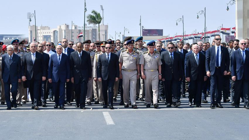 الرئيس عبد الفتاح السيسي يتقدم الجنازة العسكرية للفريق إبراهيم عبد الغفور العرابي