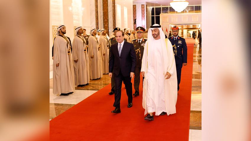 الرئيس عبد الفتاح السيسي يلتقي صاحب السمو الشيخ محمد بن زايد آل نهيان