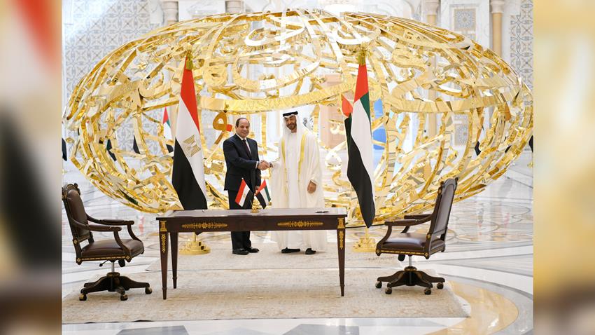 الرئيس عبد الفتاح السيسي يلتقي صاحب السمو الشيخ محمد بن زايد آل نهيان