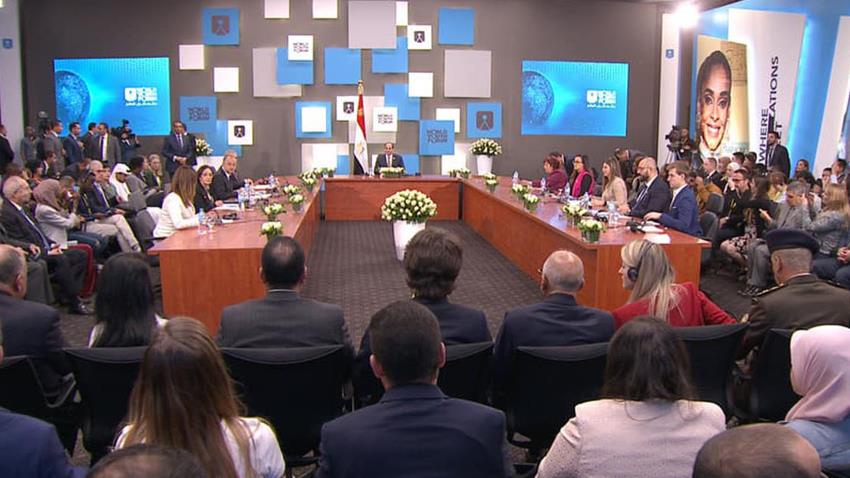 الرئيس عبد الفتاح السيسي يشارك في جلسة سبل تعزيز التعاون بين دول المتوسط في مواجهة التحديات المشتركة