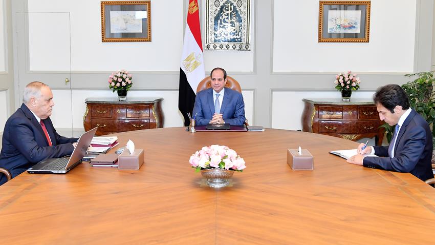 El-Sisi Meets Arab Organization for Industrialization Chairman