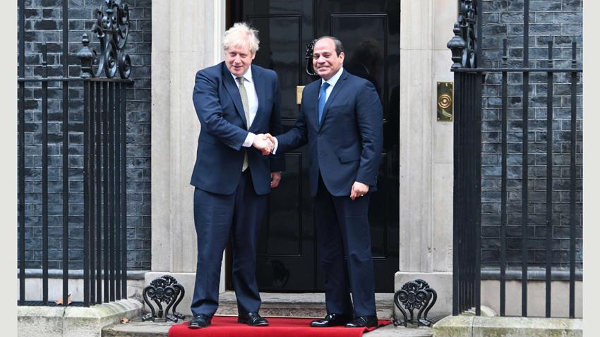 President El-Sisi Meets British PM in London