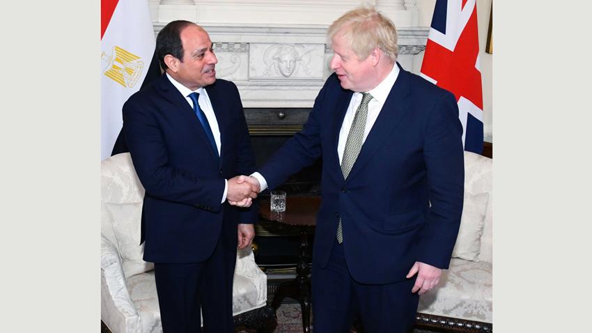 الرئيس عبد الفتاح السيسي يلتقي رئيس الوزراء البريطاني بلندن